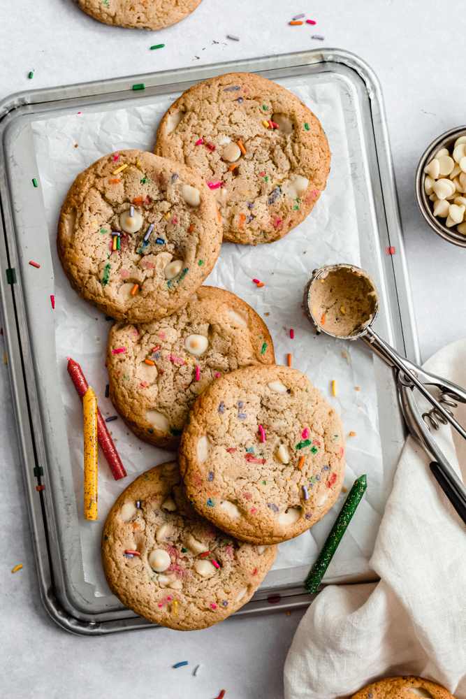 The Best White Chocolate Chip Funfetti Cookies